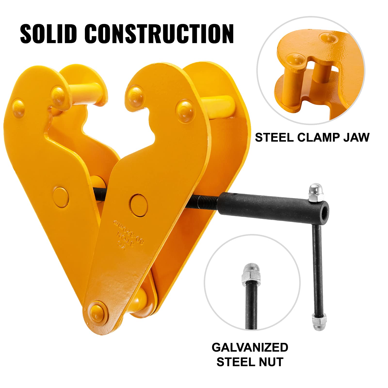 Buy BestEquip Beam Clamp 4400lbs/2ton Capacity, I Beam Lifting Clamp