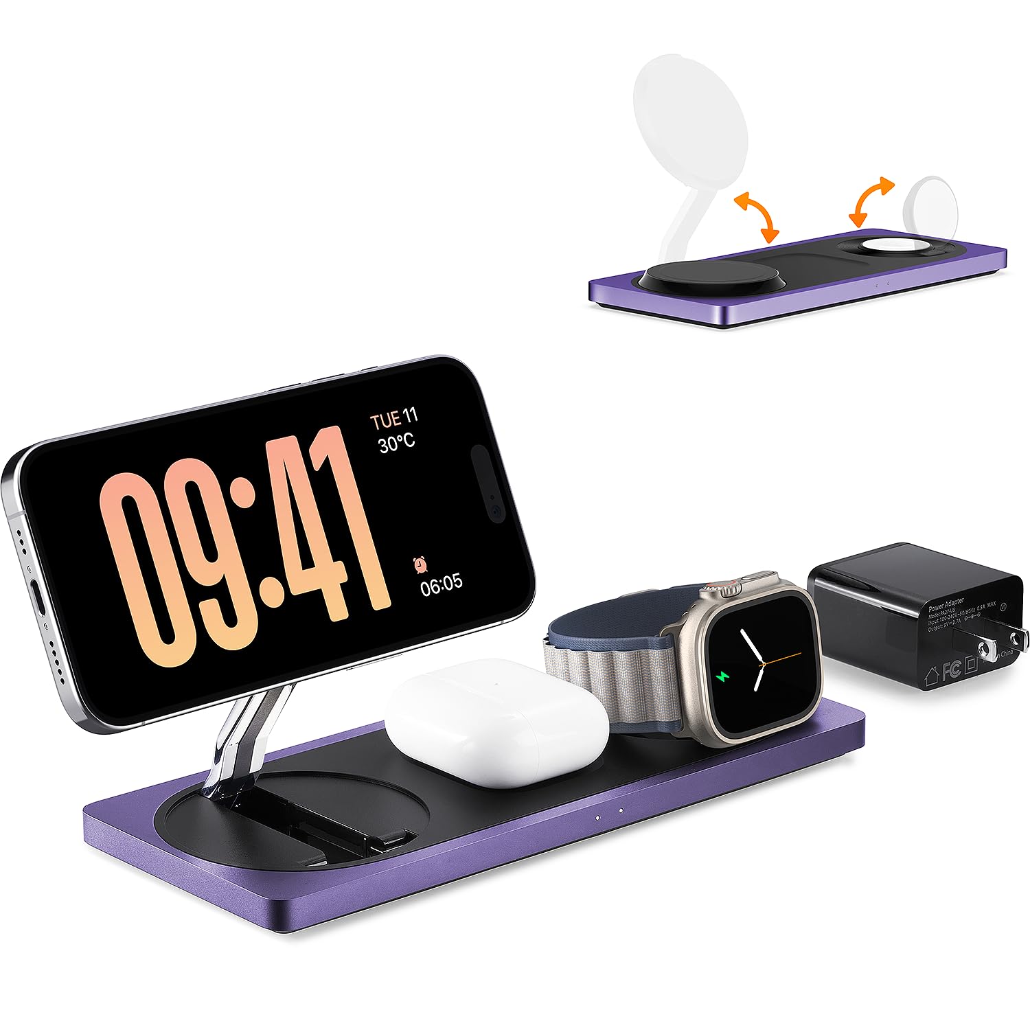 Amazon.com: PETINO Mag-Safe Charger Stand, 3-in-1 Magnetic