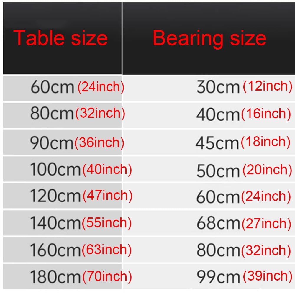 HCZION Giradischi Cuscinetti Base Base Girevole Lazy Susan Cuscinetti per Giradischi Tavolo da Pranzo 40-100cm Cuscinetti Rotanti, Cuscinetto Piatto Rotante/Ristorante Decorazioni (Size : 80cm/32inch