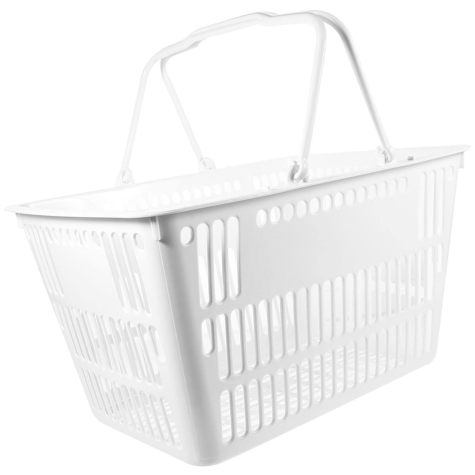 Cesta portátil de plástico lavable para guardar la compra y accesorios del hogar