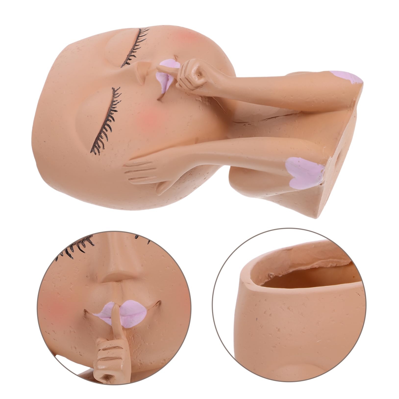 TOYANDONA Maceta de con Diseño Facial Divertido Maceta Artística para Plantas de Interior Resistente y Decorativo para Jardín y Detalles Artesanales Únicos