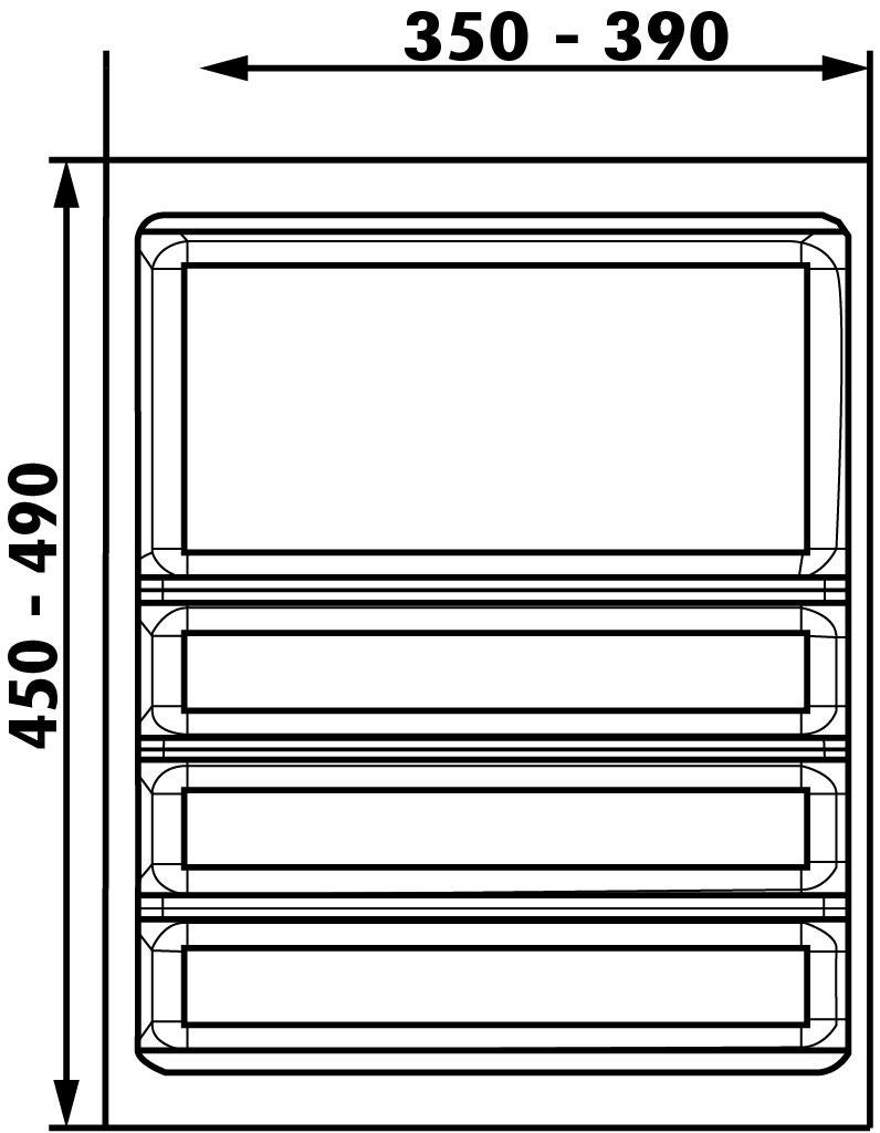 Naber Ordine 2. Besteckeinsatz Schublade für 450er. 1 Stck.