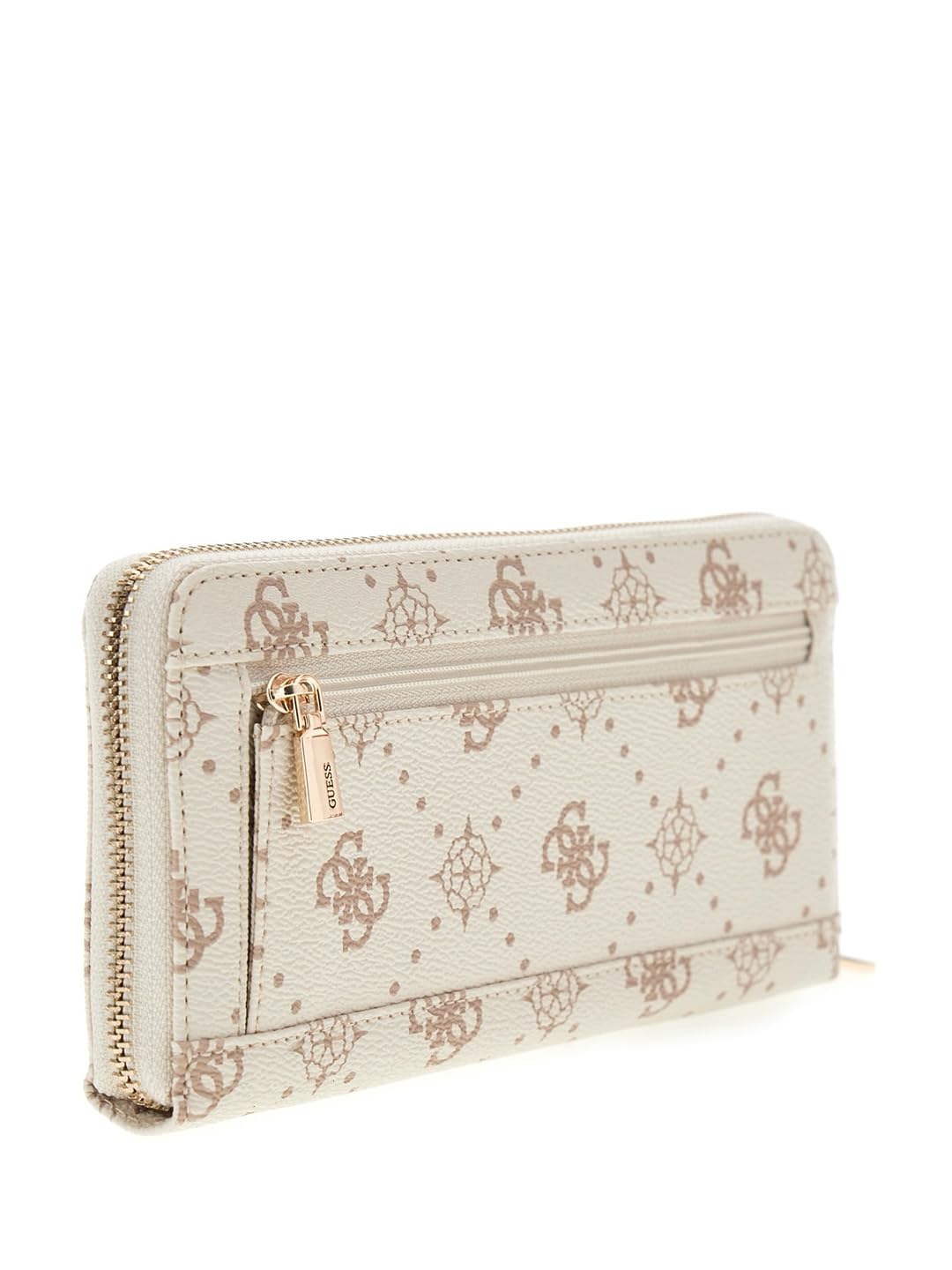 GUESS portafoglio Emelie Logo SLG Zip Around Wallet Vanilla Logo avorio