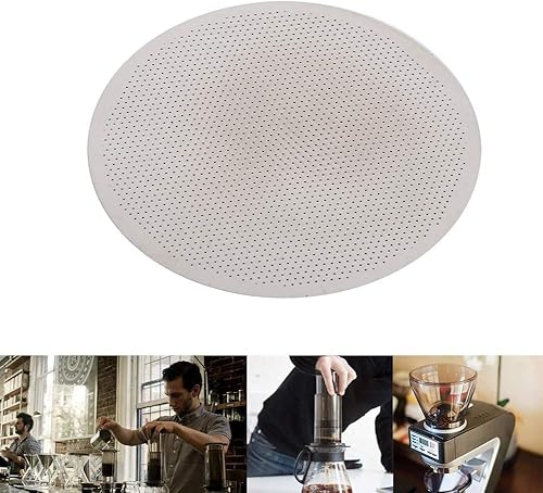 Miniatura 8 de Yosoo - Filtros de café de metal reutilizables de 2.362 in, malla ultra fina, color plateado, compatibles con cafeteras, 1 unidad