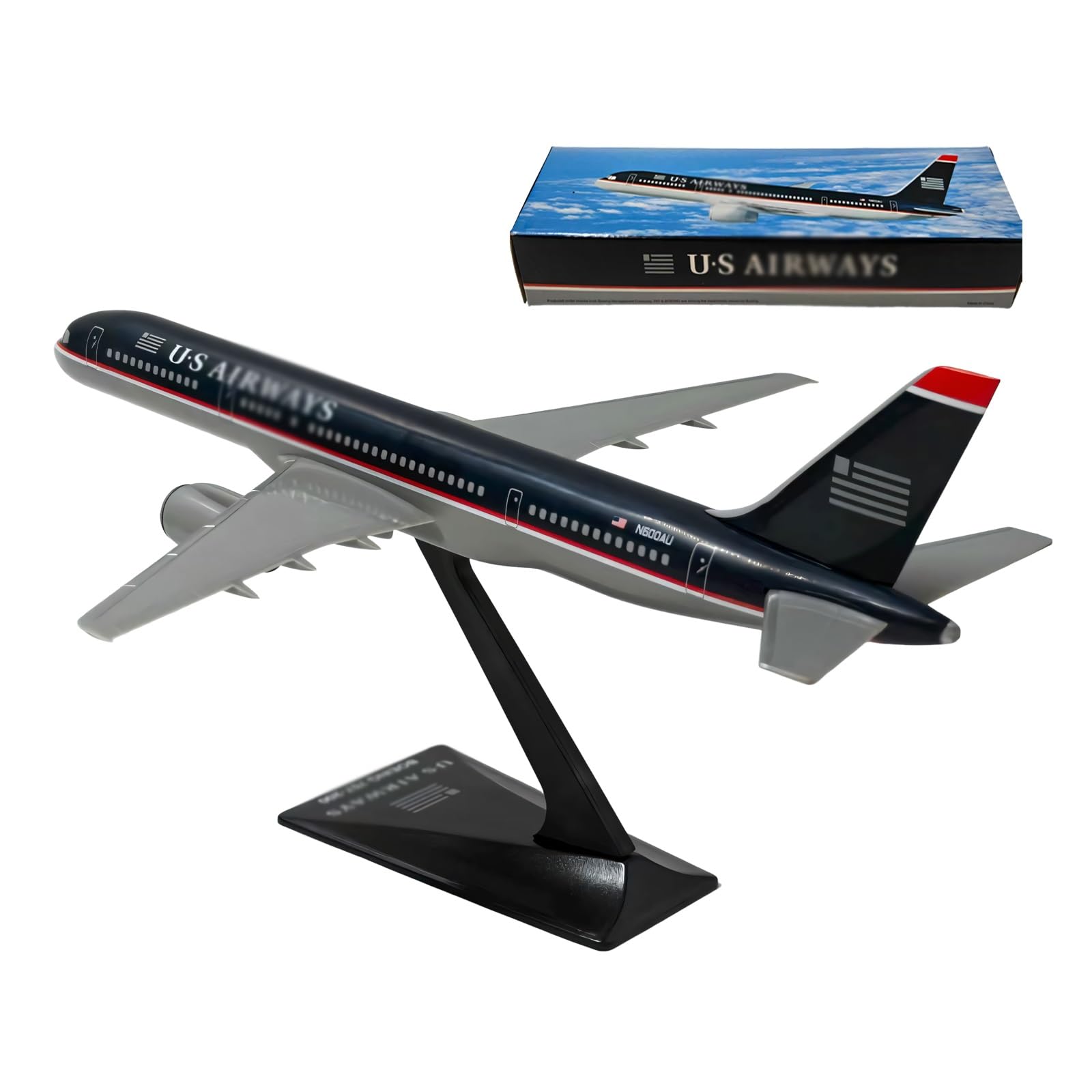 Modello Aereo Metallo pressofuso Altamente Dettagliato in Scala 1/200 US B757-200 - Display statico Realistico ombattimento for Collezionisti Aviazione, Decorazione Perfetta