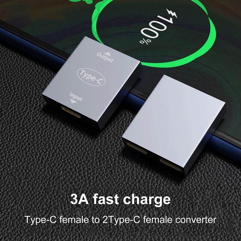 Image of Tobo Charging Adapter Travelling Accessories Firm Structure High Speed Charge Widely Applicable Phone Supplies Type-c Converter (Type-c Dual Female)