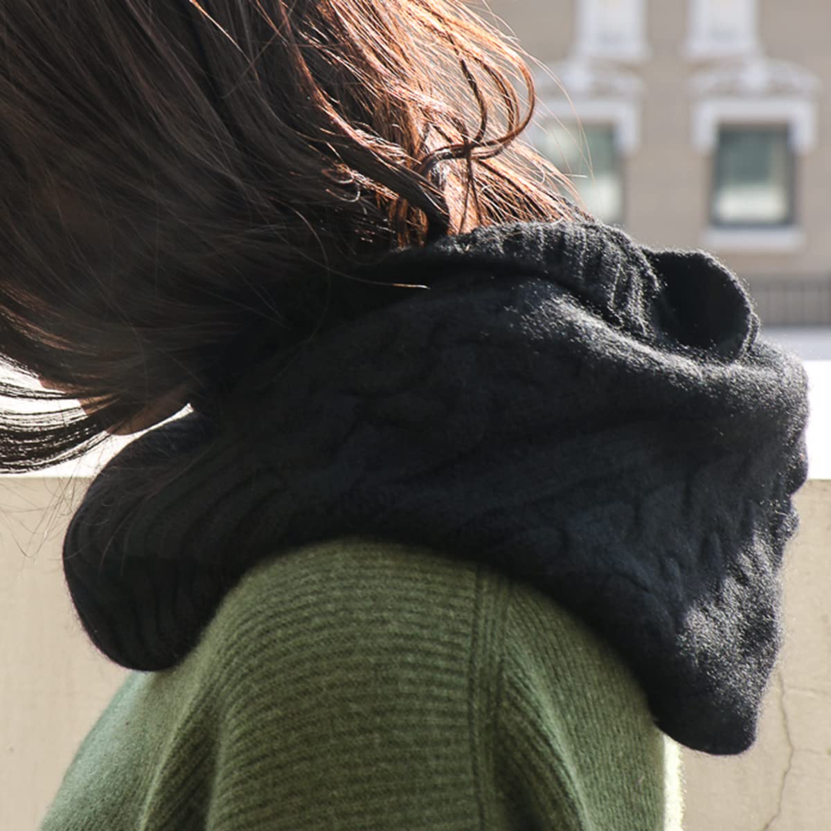 regalos divertidos para hombres， Bufanda con capucha de cachemira 100% for hombre y mujer, cálida, de punto, for invierno, for la cabeza y el cuello.