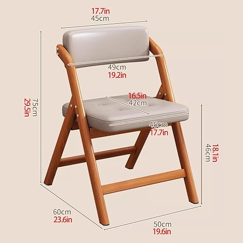 Miniatura 7 de Wooden Folding Dining Chairs,Modern Folding Chairs with Padded Seats,Folding Kitchen Chair,Padded Foldings Chair for Party Chair, Living Room