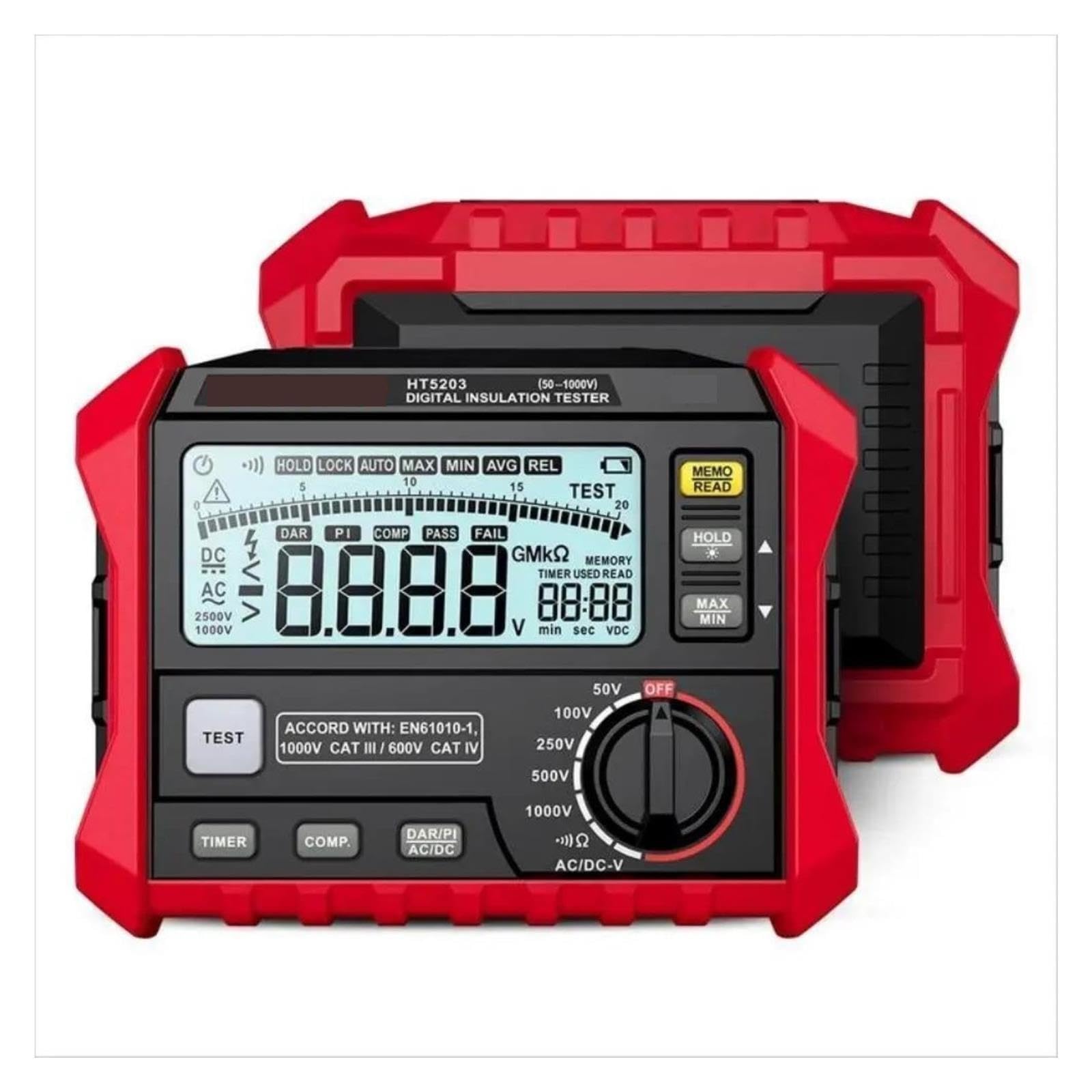 Digitalmultimeter, HT5203 Digitaler Isolationstester Megohmmeter Hochspannungs-Widerstandsmesser