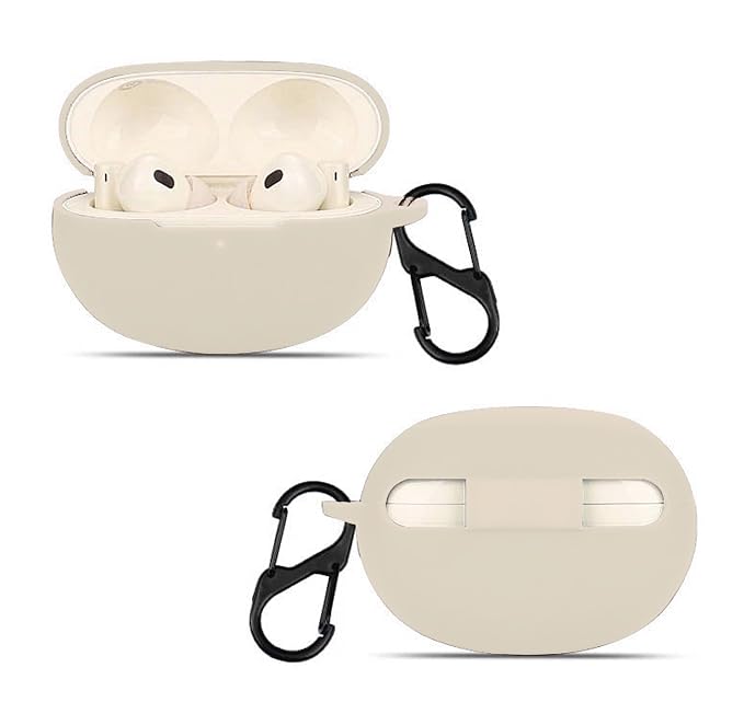 Mavro Case Cover Compatible with Realme Buds Air 5 Pro Earbuds (Sunrise Beige) at Rs. 299