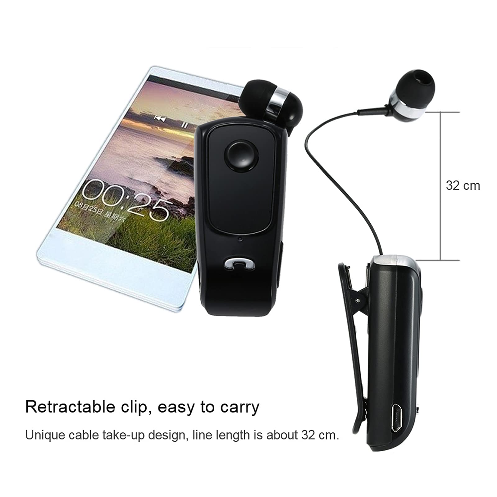 Amazon.co.jp: Wscoficey ステレオヘッドホンクリップ振動