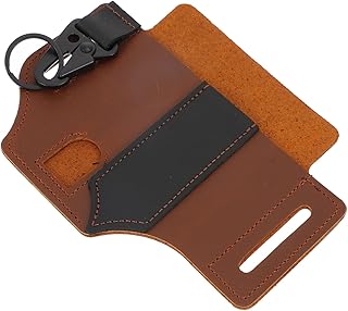 ORFOFE Estuche De Cuero Con Clip Para Cinturón Estuche Para Cinturón Estándar Llavero Para Hombre Color Marrón