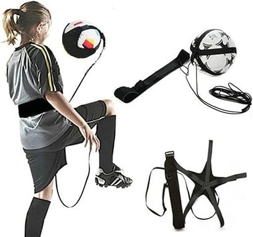 Miniatura 2 de BigTron Entrenador de fútbol, fútbol y voleibol, ayuda de entrenamiento individual con cinturón ajustable para la cintura, cuerda elástica para