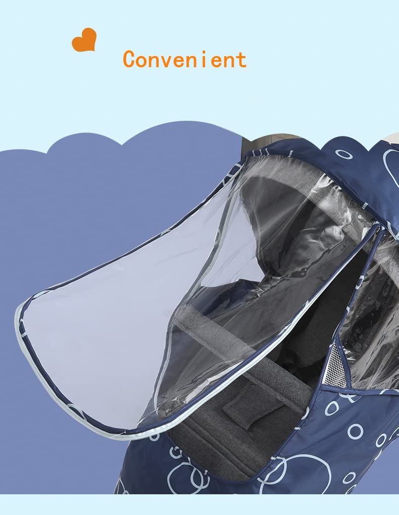 Baby Pushchair Raincover Universal Stroller Weather Shield Windproof Waterproof Pram Rain Cover Baby Travel Weather Shield Harmless Buggy Rain Shield Dustproof Rain Cover Oxford Raincover - Image 2