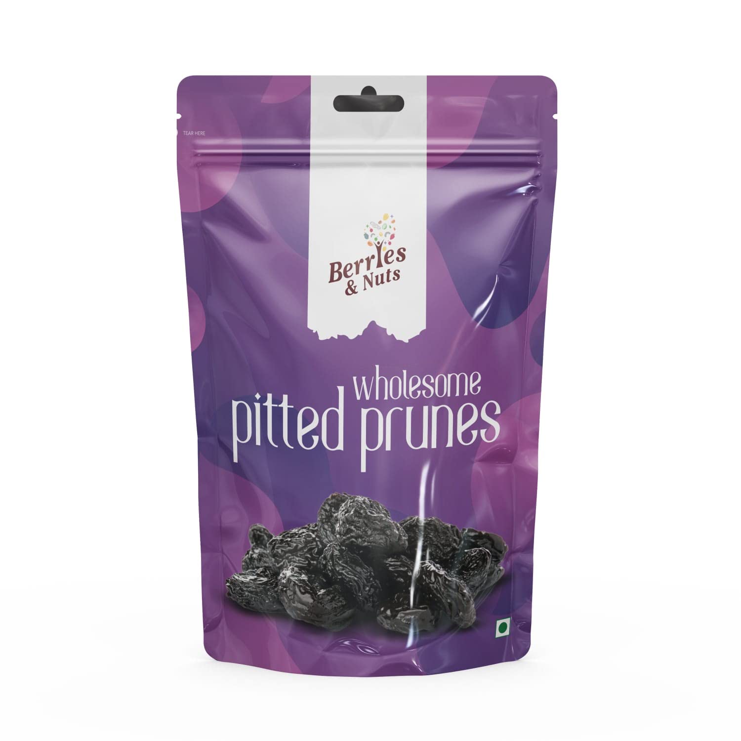 Berries & Nuts Dried Prunes - 1 KG | Rich in Fiber, Antioxidants, No Added Sugar | Pitted Prunes