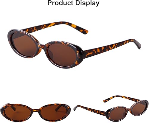 Miniatura 5 de Gafas de sol de los años 90 para mujeres y hombres, retro, ovaladas pequeñas