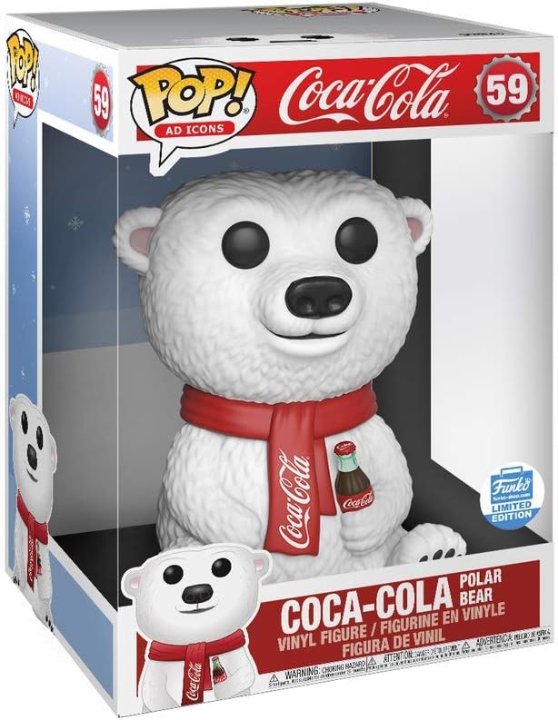 Funko Coca Cola Polar Bear Super Sized 10" POP Vinyl Figurine Limited Edition #59