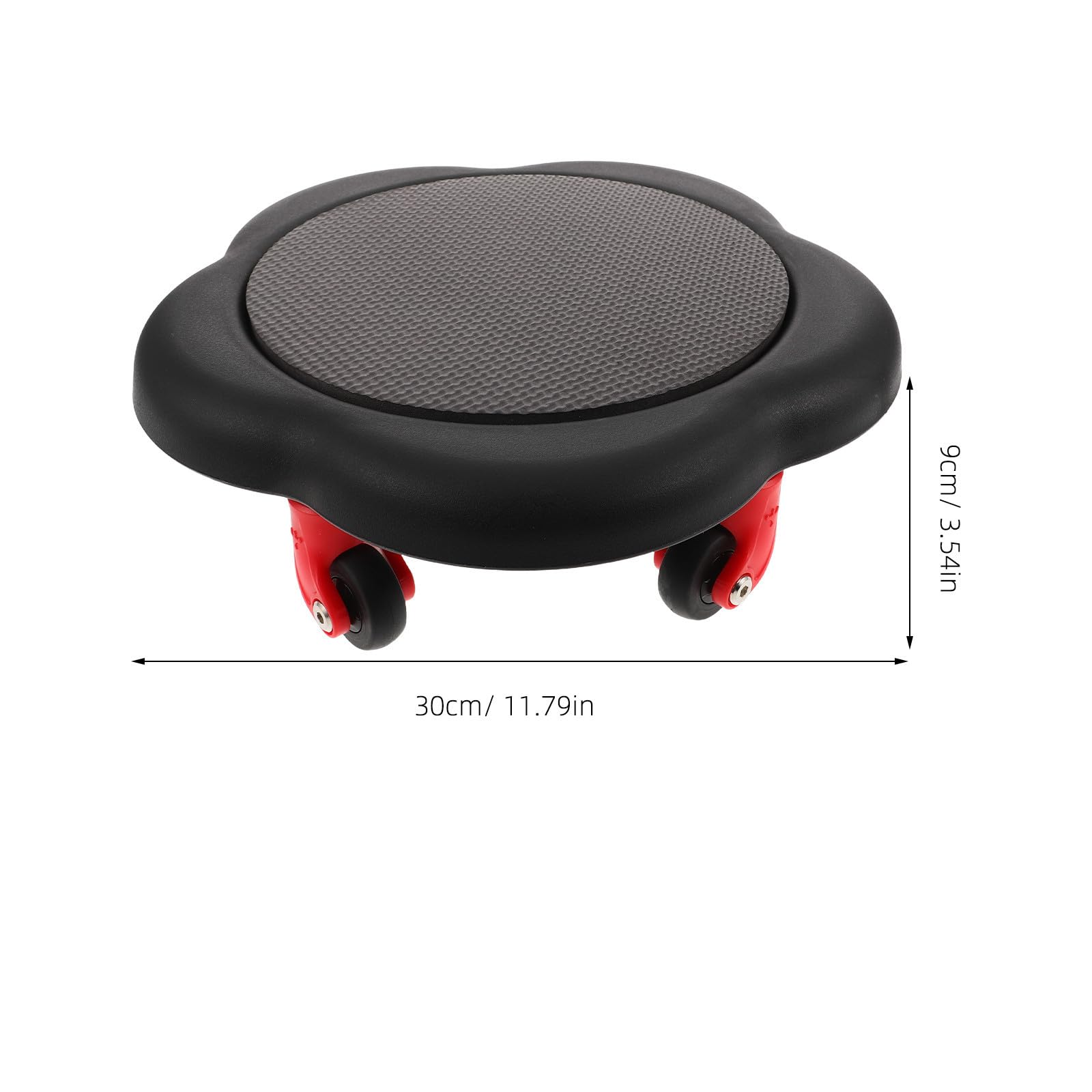 Rodillo Abdominal de Cinco Ruedas con Forma de Flor para Entrenamiento | Plástico Negro, Uso en Casa, Enfoque Preciso del Abdomen y Estabilidad del Core