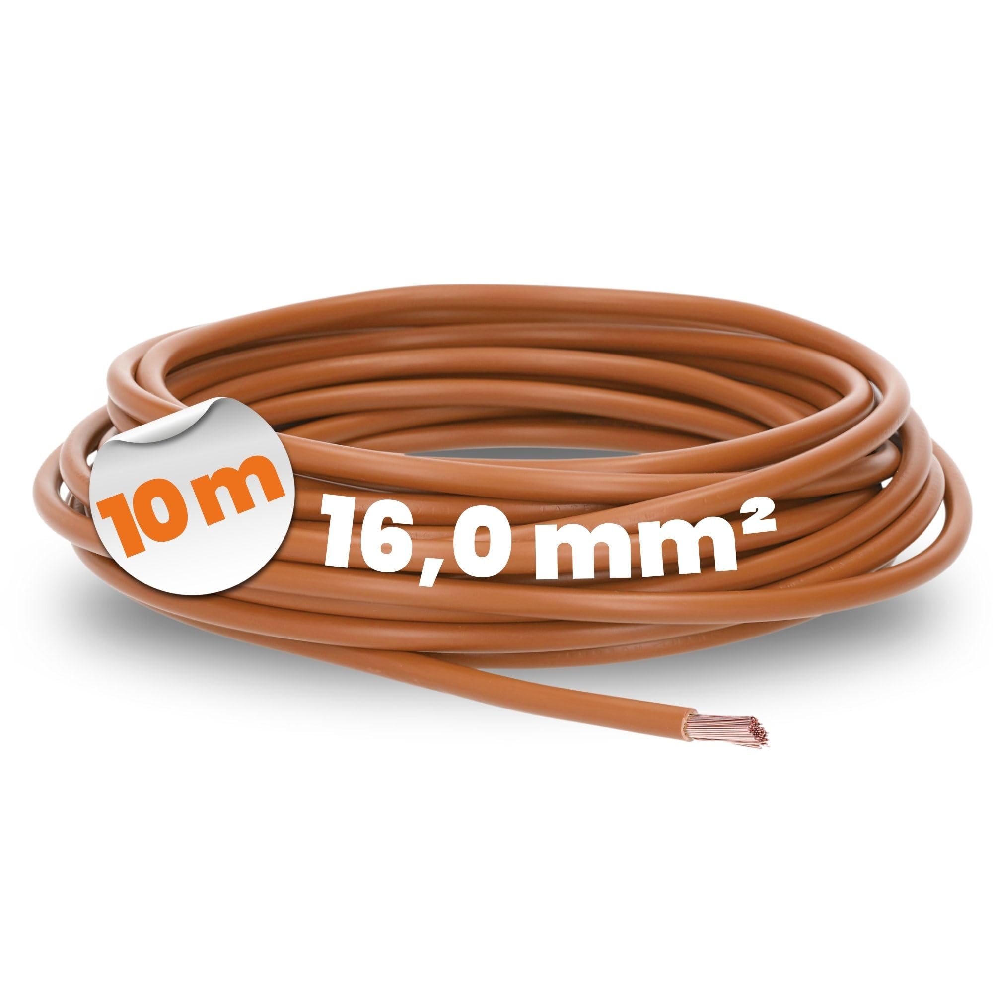 Lapp 4520036 H07V-K 16 mm² Marrone - Cavo di Cablaggio Flessibile in PVC | Cavo singolo unipolare 16 mm2, classe 5 IEC 60228, per quadri elettrici e canali chiusi, conduttore in rame nudo