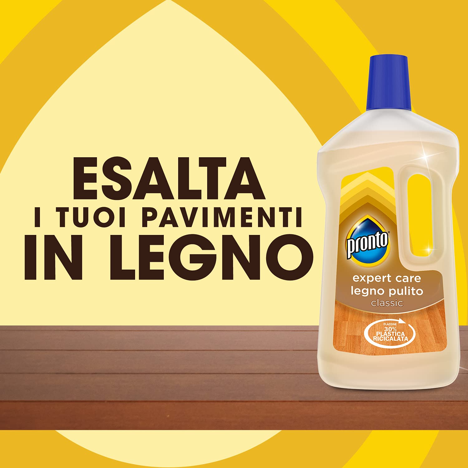Pronto Legno Pulito Classic, Detergente Pavimenti Parquet, Formato Scorta da 12 pezzi da 750ml