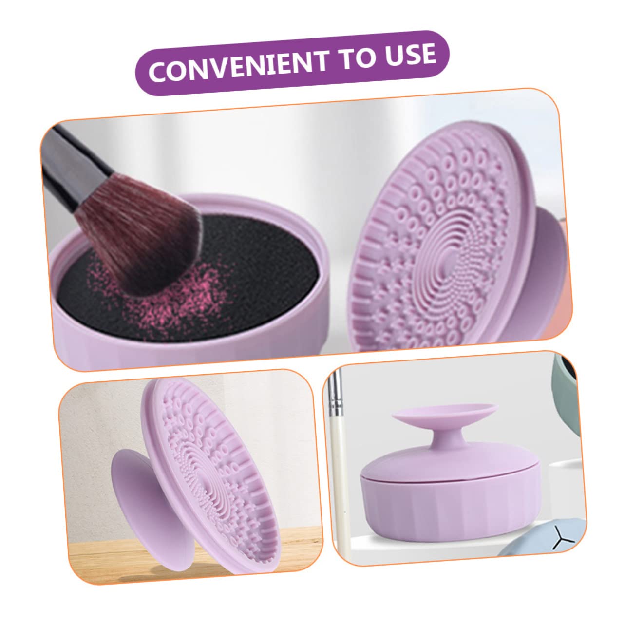 Ipetboom 5 Pz Scatola per la pulizia dei pennelli da trucco tappetino pulisci pennelli pieghevole ciotola per la pulizia del trucco tampone per pennelli da trucco accessori per il trucco