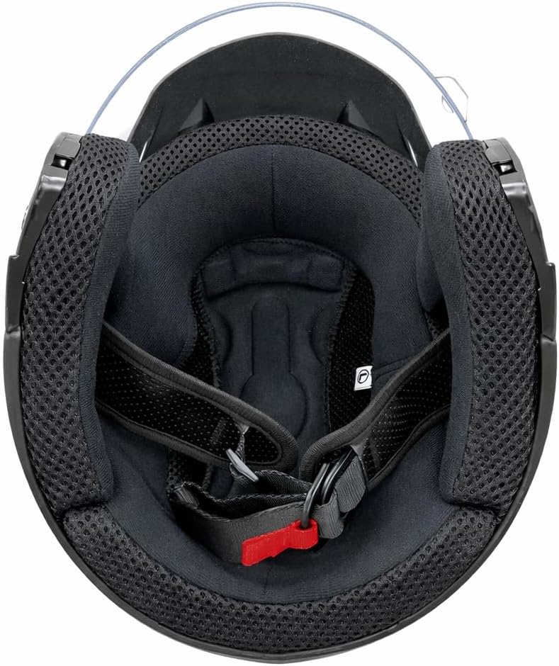 MMG Motorcycle Open Face Flip-up Helmet DOT Street Legal - Flip Up Clear Visor (MGAH20) (Shiny Blue, Medium)