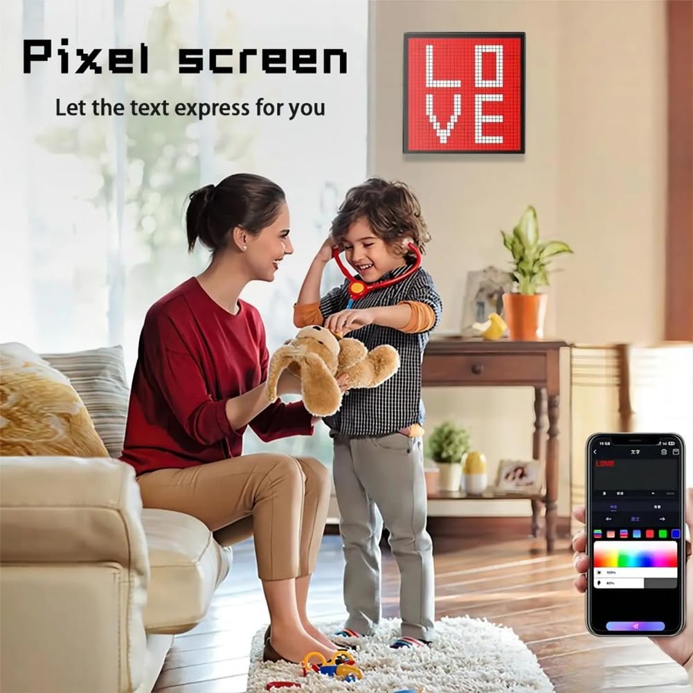 Display di Controllo del Cellulare LED Pixel App per Decorazioni da Gioco Business 32X32 Nero 1 PZ