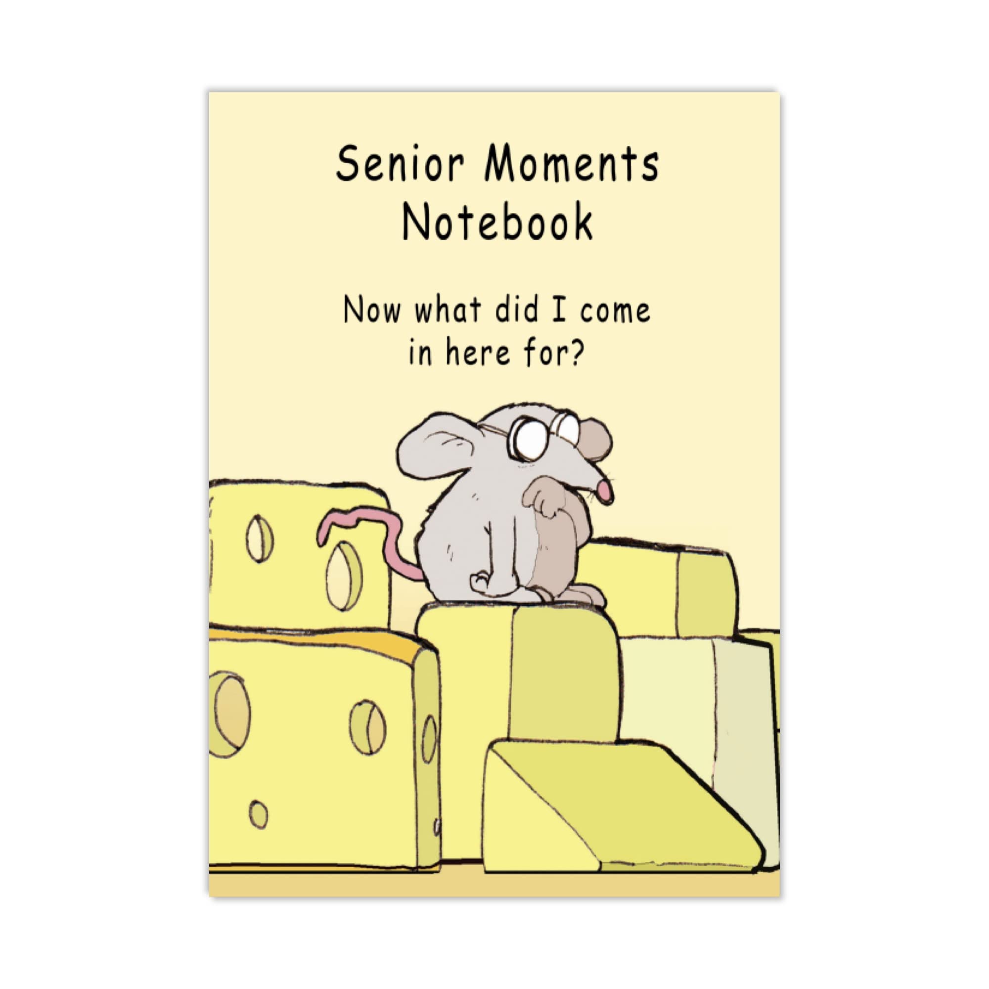Twizler A5 Notebook - Funny Forgetful Mouse Design - A5 Lined Notebook - Funny Work Notepad - To Do List - Journal - Note Book - Note Pad Shopping List - Grandma - Grandad