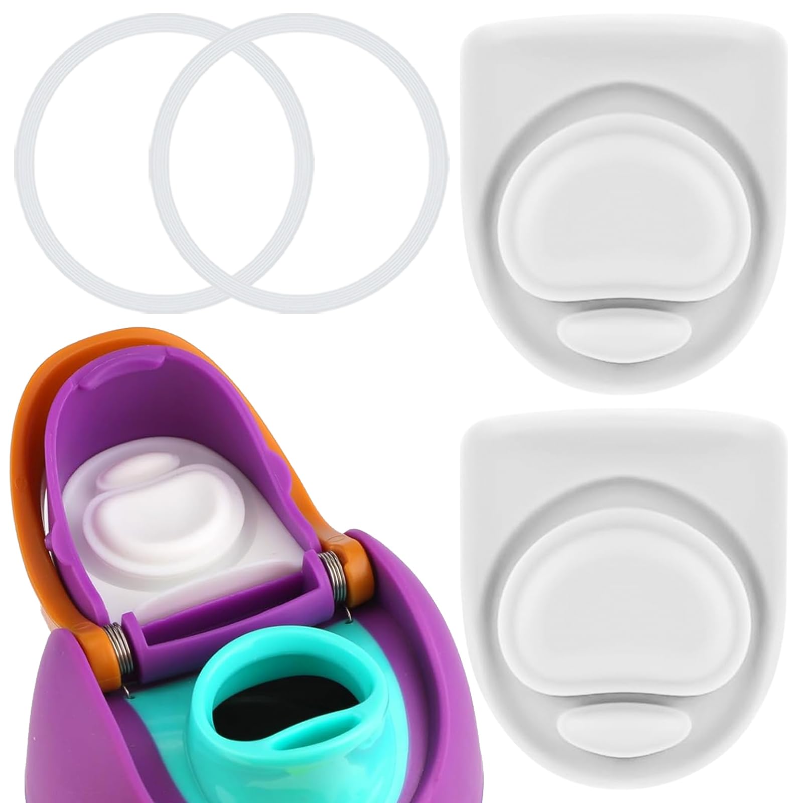 2 Sets Replacement Stopper and O Ring Gasket Compatible with Owala FreeSip 24oz 32oz,Water Bottle Lid Insert Cap Rubber Seal Parts for Owala 16/19/24/32/40oz Mouthpiece Accessories JA4