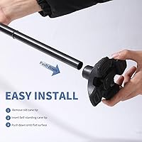 Vista 4 de Puntas de bastón, 3/4 pulgadas, punta de bastón cuádruple, puntas de goma autoportantes para bastones de caminar, bastones plegables