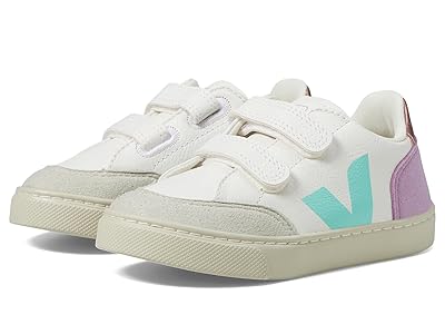VEJA Kids Small V-12 (Toddler) Kids Shoes Extra-White_Multico-Orchid : Unisex EU 23 (US 7 Toddler) M, Leather