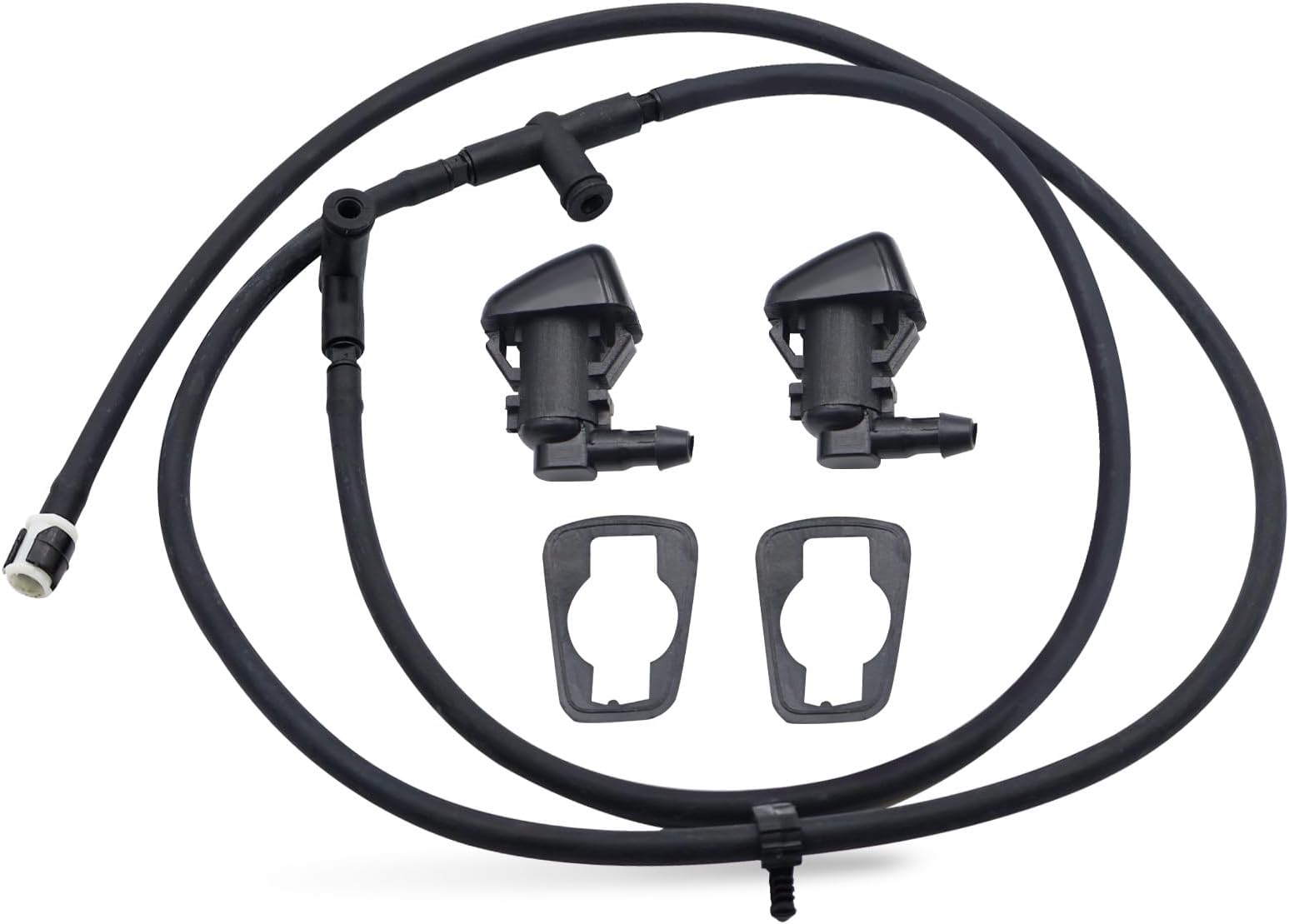 SMMS BC3Z17K605B Windshield Washer Hose Jet Nozzles Kit for Ford Super Duty F250 F350 F450 F550 2011-2016, Replaces OE: BC3Z-17603-A 926367(Two Fan Spray Hole)
