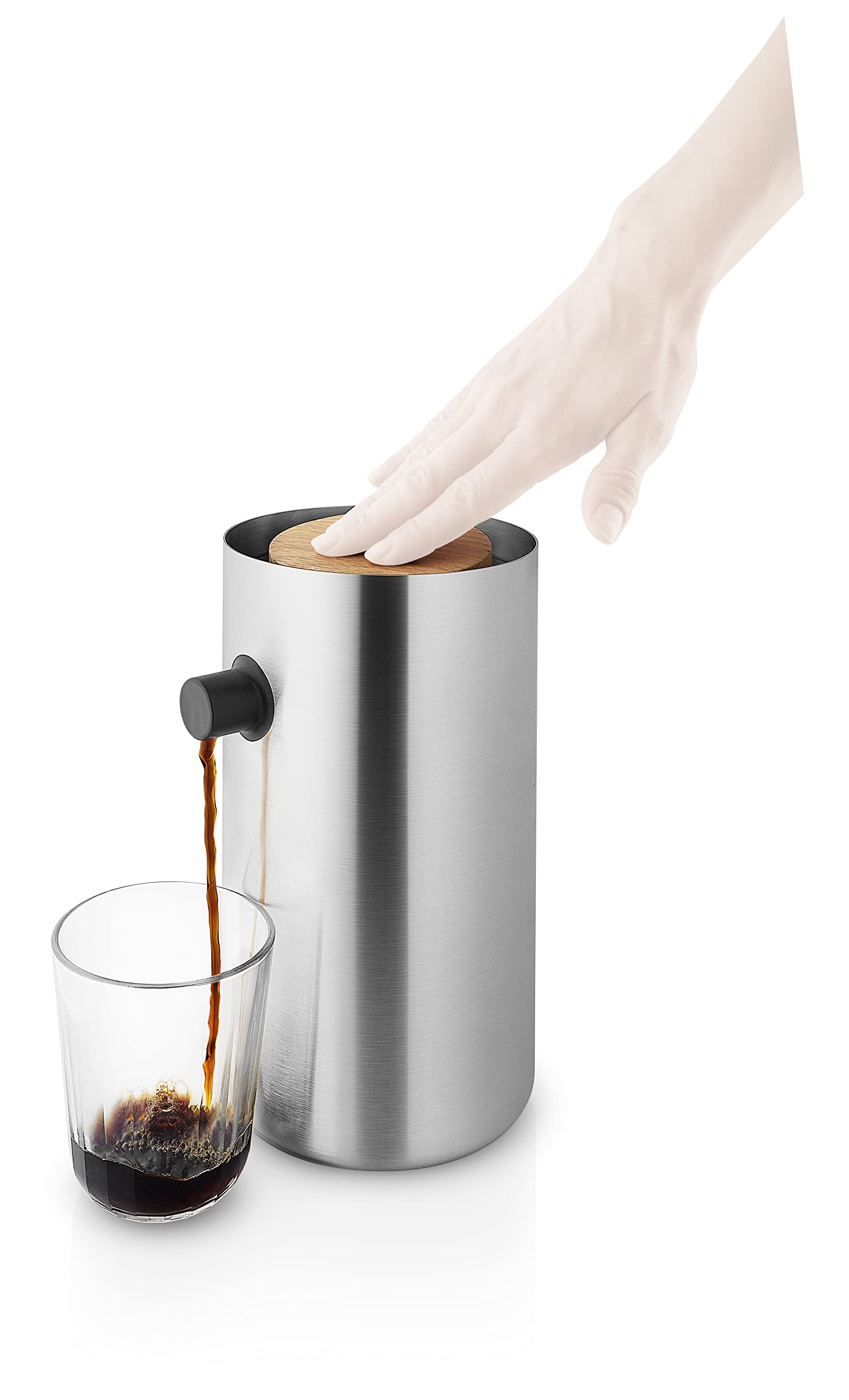 EVA SOLO | Nordic Kitchen Pumpthermoskanne 1,8 l Steel | Die Thermoskanne für die große Runde – für Partys, unterwegs oder Ausflüge in der Natur | Steel