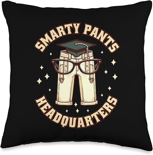 Smarty Pant Headquarters Leader School Throw Pillow, 16x16, Multicolor