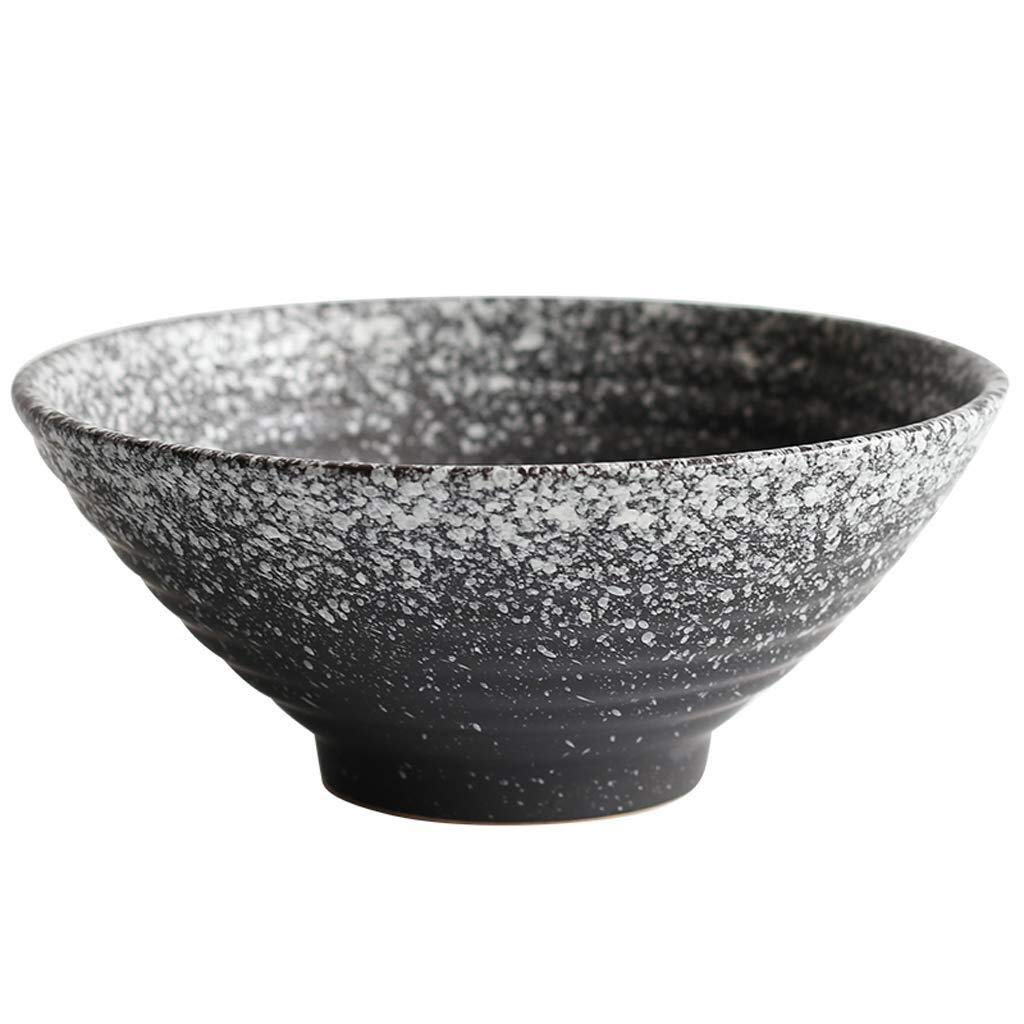 Bowl Ceramic Bowl Vintage Fruit Salad Plate Family Restaurant Large Noodles Diet Utensils Tableware 23x1.5cm Household tableware, retro bowl