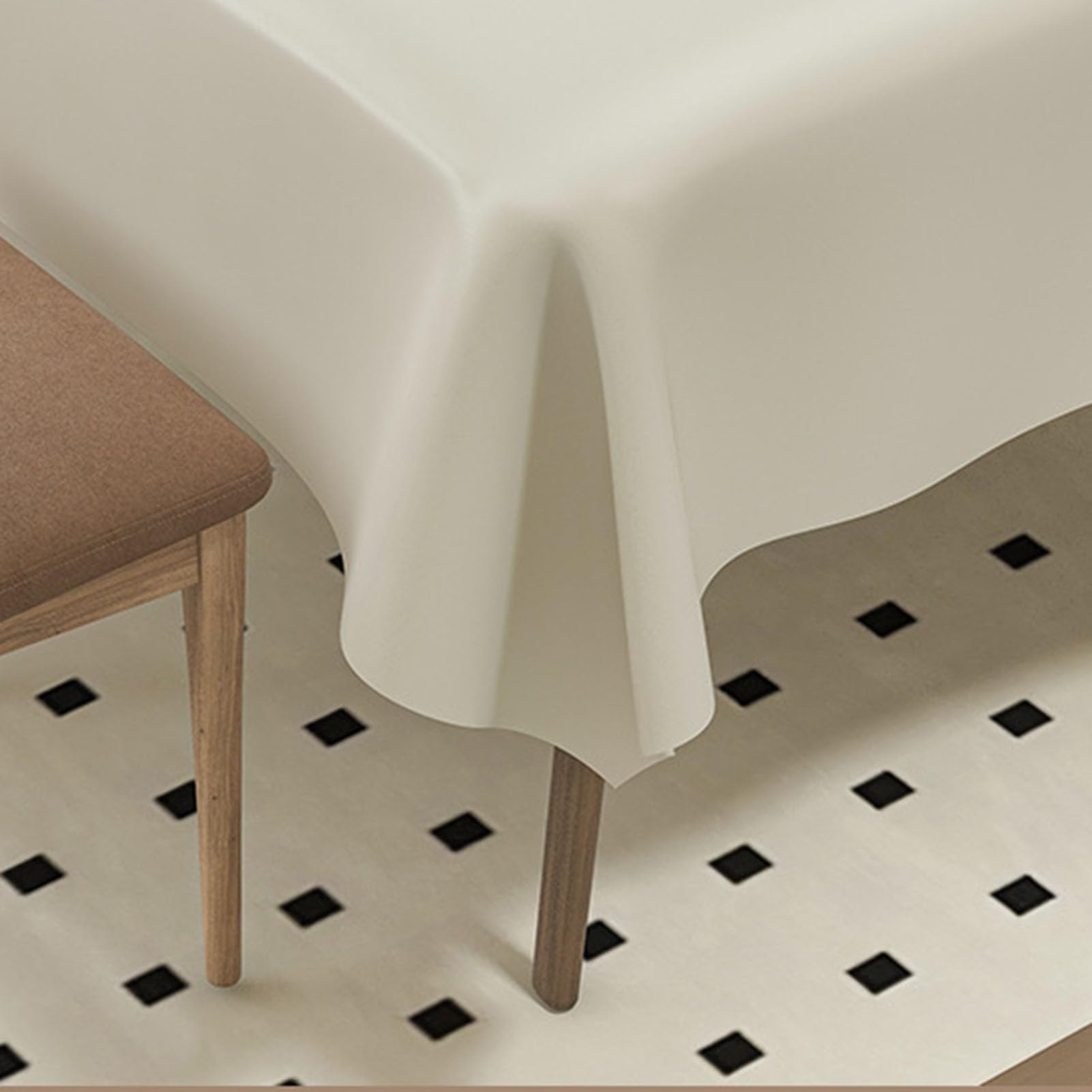 KAISUN Mantel Antimanchas Mesa, Table Cloth Impermeable Facil de Limpiar Cuero PU para Mesas Rectangular, Cocina Comedor Lavable (Color : Beige, Size : 140 x 220cm)