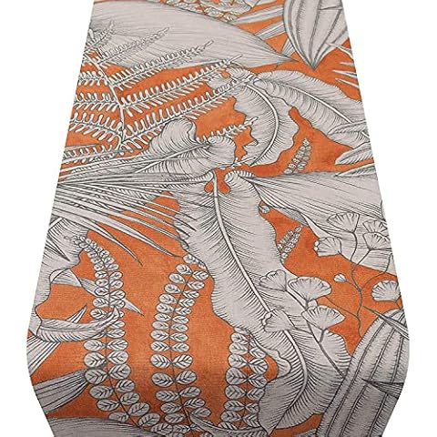 Linen Loft Neon Floral Table Runner in Orange Cover