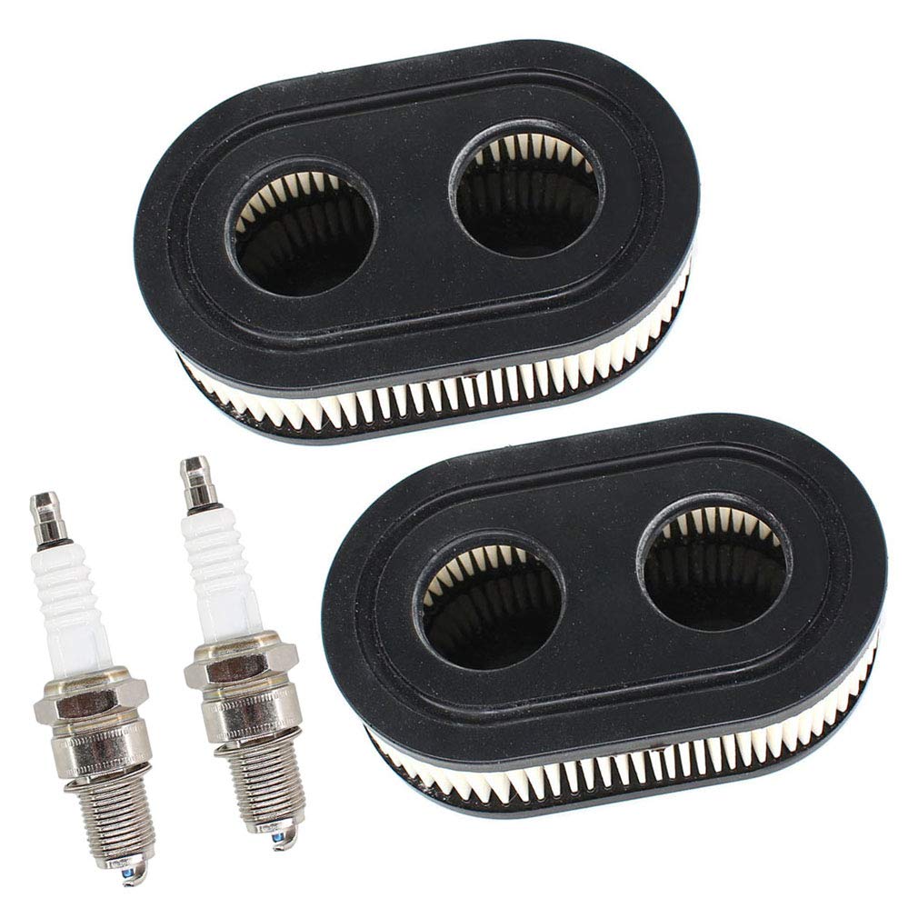 Aisen 2 X Air Filter With Spark Plug Petrol Filter For Briggs & Stratton Engines 550E 550Ex Eco-Plus 575Ex Series Replaces 208090S 798339 798452 593260 093000Er 09P000 Engine 4247 5432 5432K