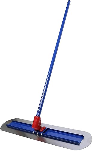 CNCEST 3.9 ft Paleta de acabado de hormigón Kit de hormigón Superficie de cemento Acabado liso con ajuste automático de rotación (azul)