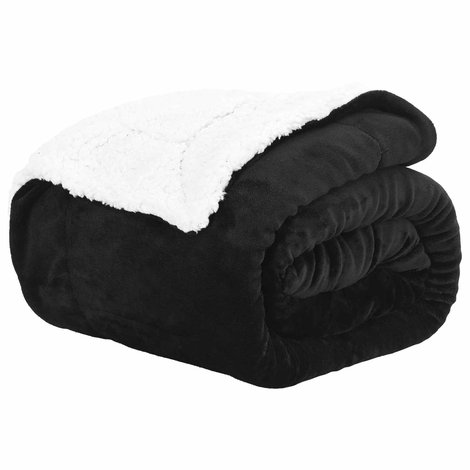 Générique Fleecedecke, 130 x 150 cm, Schwarz | Leicht 480 g, maschinenwaschbar, für Sofa oder Bett, ideal für Herbst und Frühling