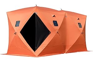 Happybuy 8 Person Ice Fishing Shelter-Portable Ice Fishing Tent for 8 Fishermen