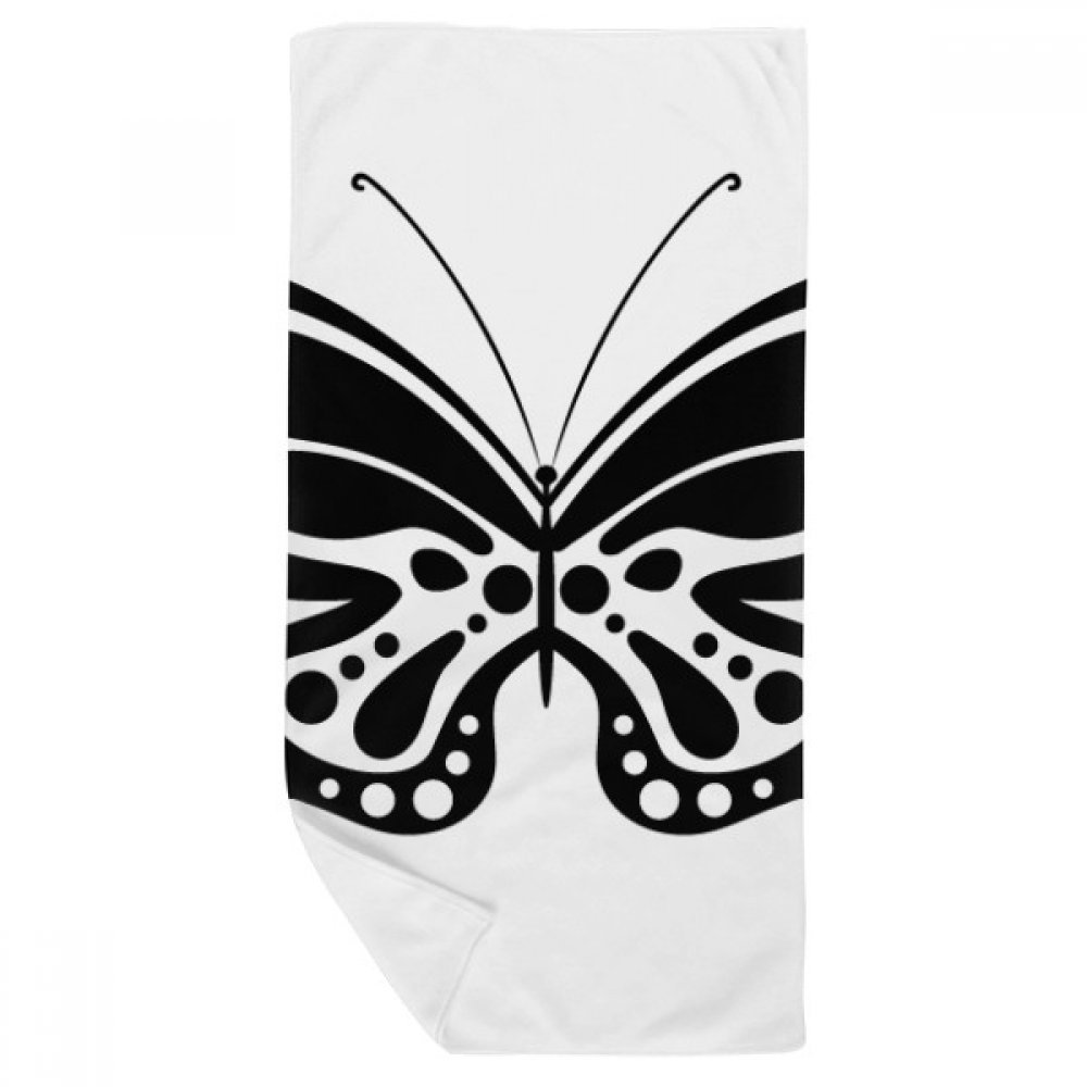 Serviette de bain papillon noir idéale pour le sport et la toilette
