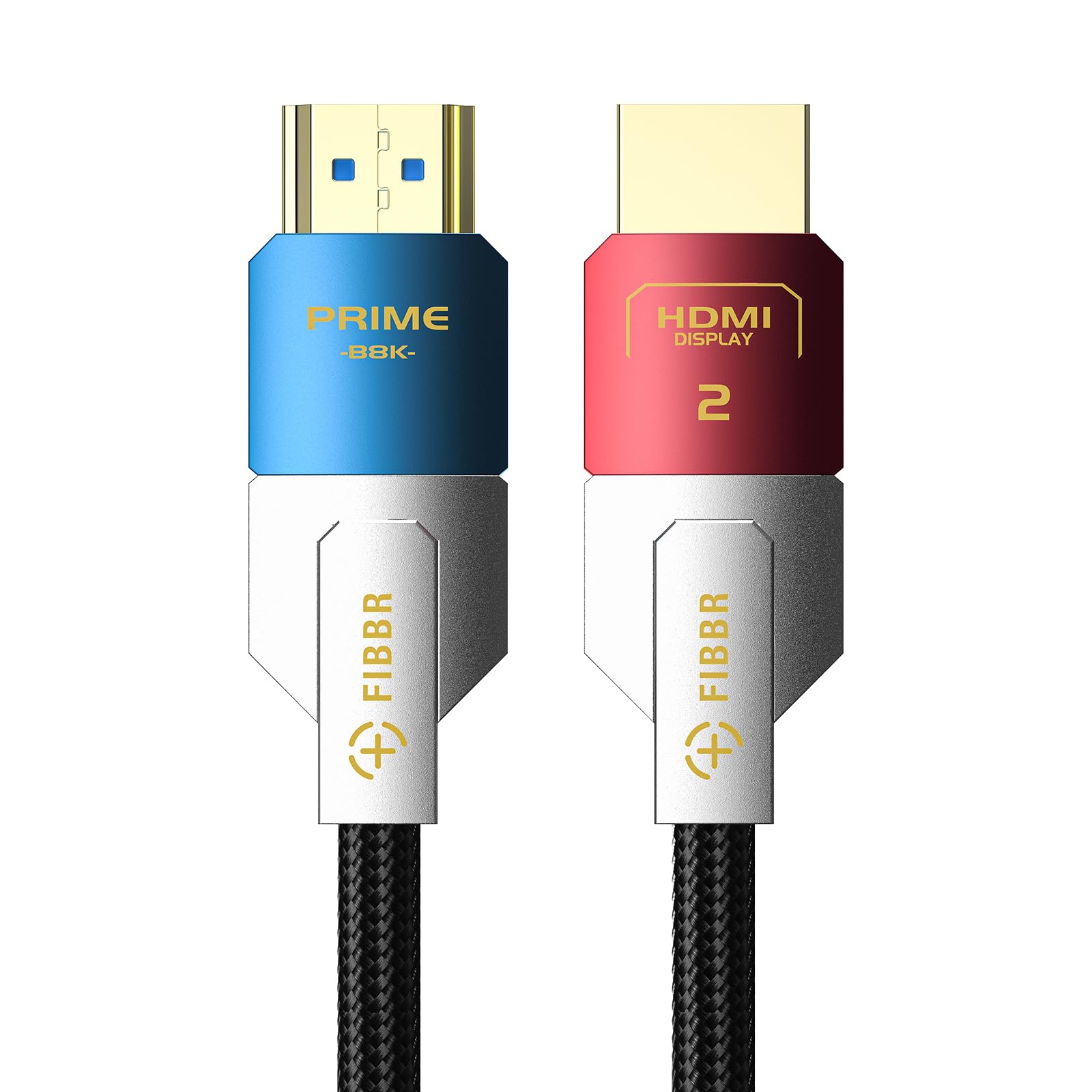 FIBBR HDMI 2.1 Óptico de Cable 5M, 8K HDMI 2.1 Cable, 48Gbps Velocidad para 8K@60Hz, 4K@120Hz/144Hz, HDR10+, eARC, HDCP 2.2&2.3 Ideal para Home Theaters, Televisores HD, Proyectores