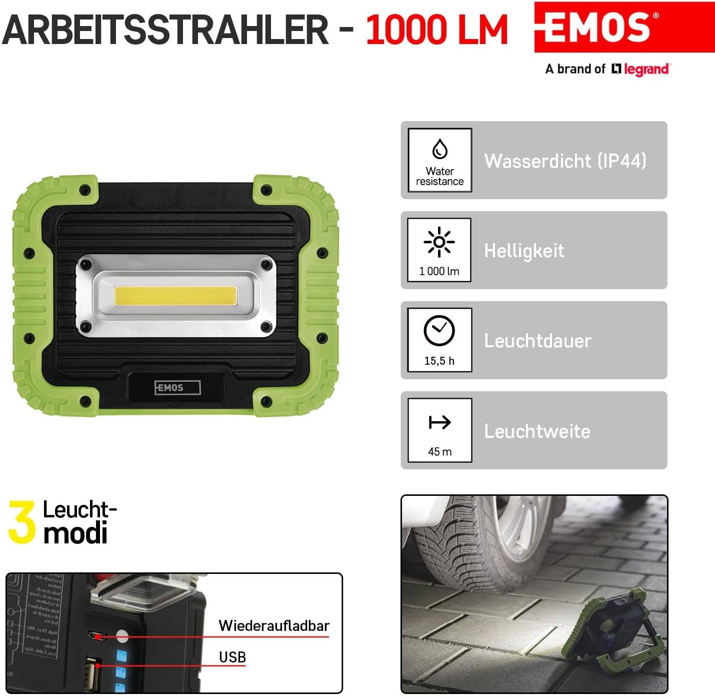 Key features of EMOS P4533 work light