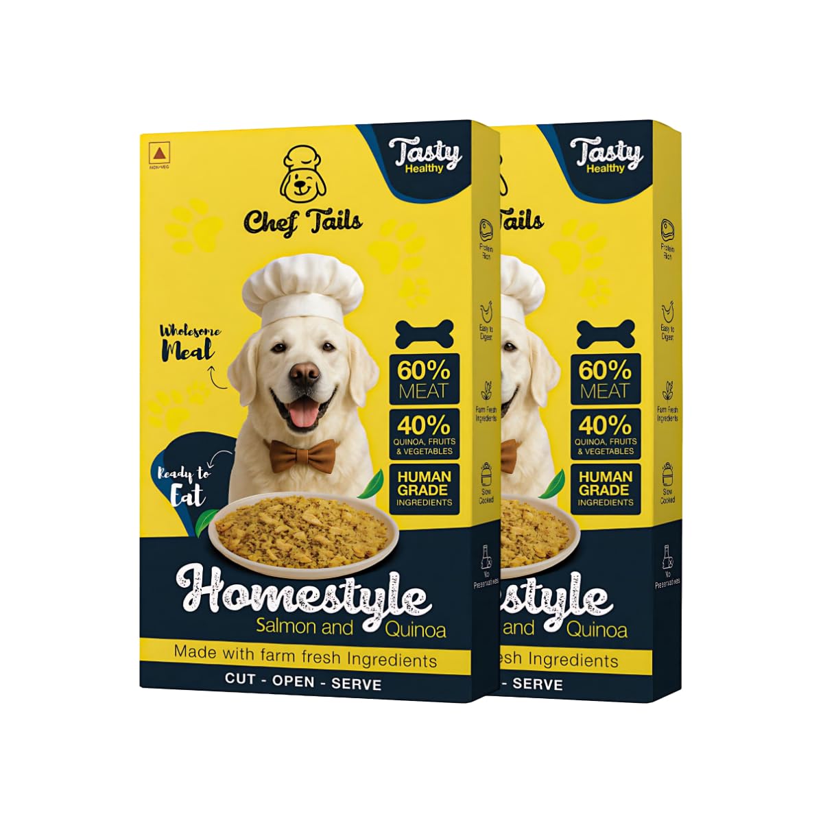 Ready to Eat Dog Food (Parent SKU) (Pack of 2 Parent SKU) (Salmon & Quin)