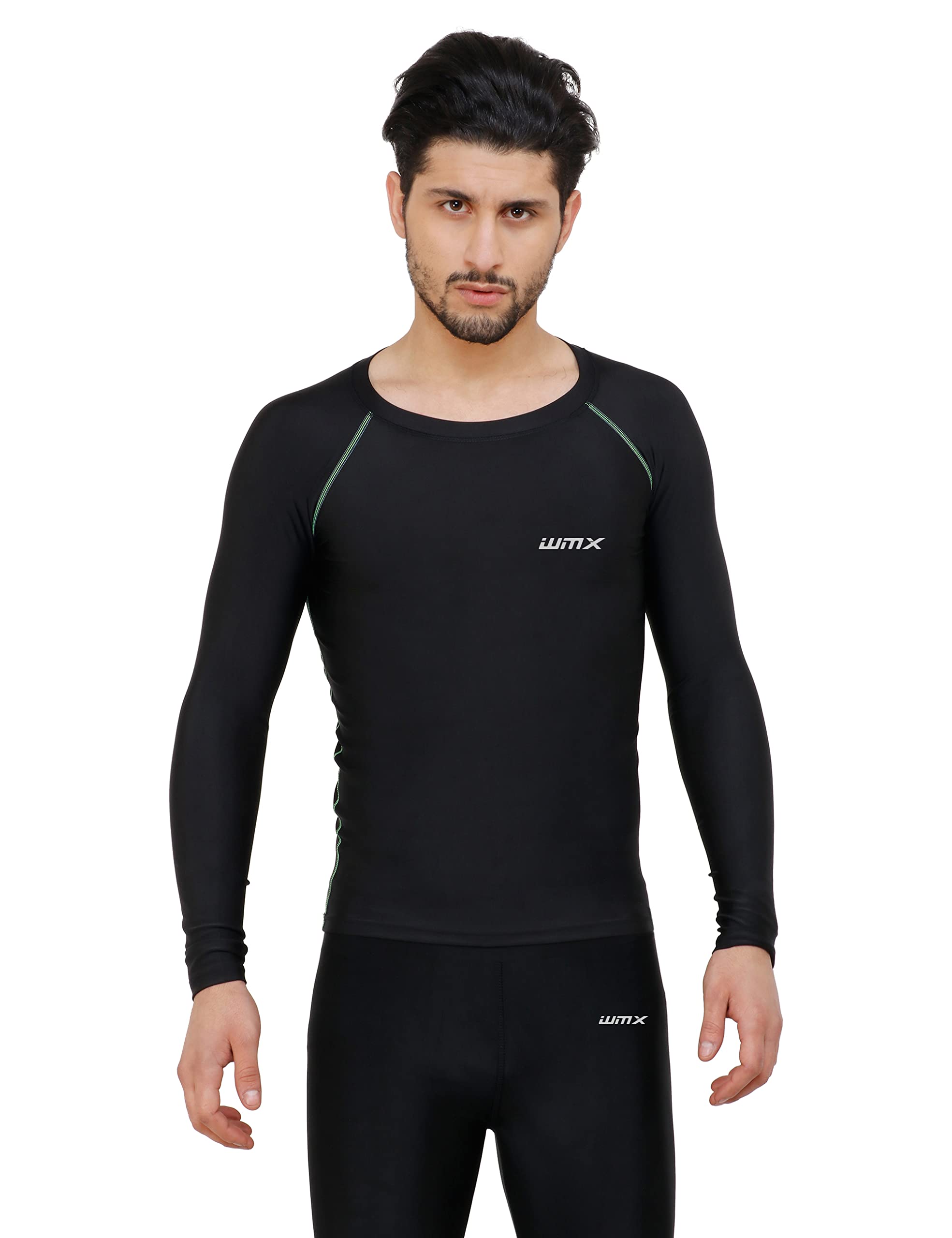 Men’s Compression Shirt, Base Layer Top Long Sleeve T-Shirt Sports Gear Fitness Tights for Running Gym Workout, Cycling, Training