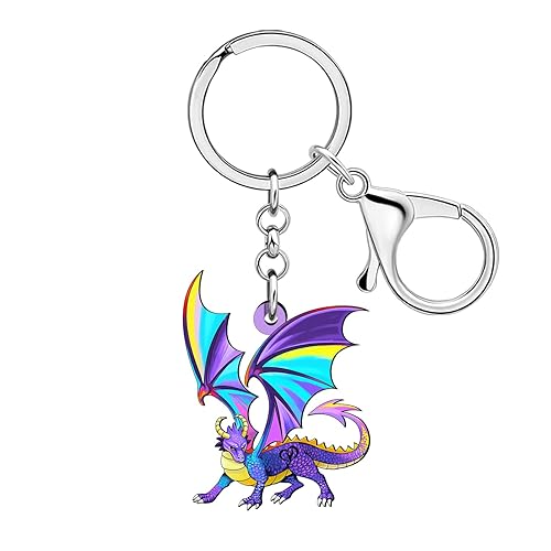 RAIDIN Acrylic Fantasy Dragon Keychain Keyring Medieval Gifts for Women