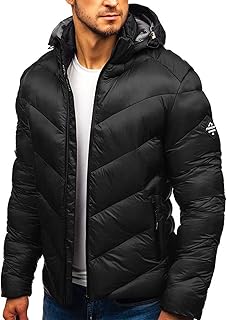 Jaqueta masculina acolchoada impermeável para inverno, jaqueta quente e espessa para esqui, jaqueta acolchoada masculina com capuz