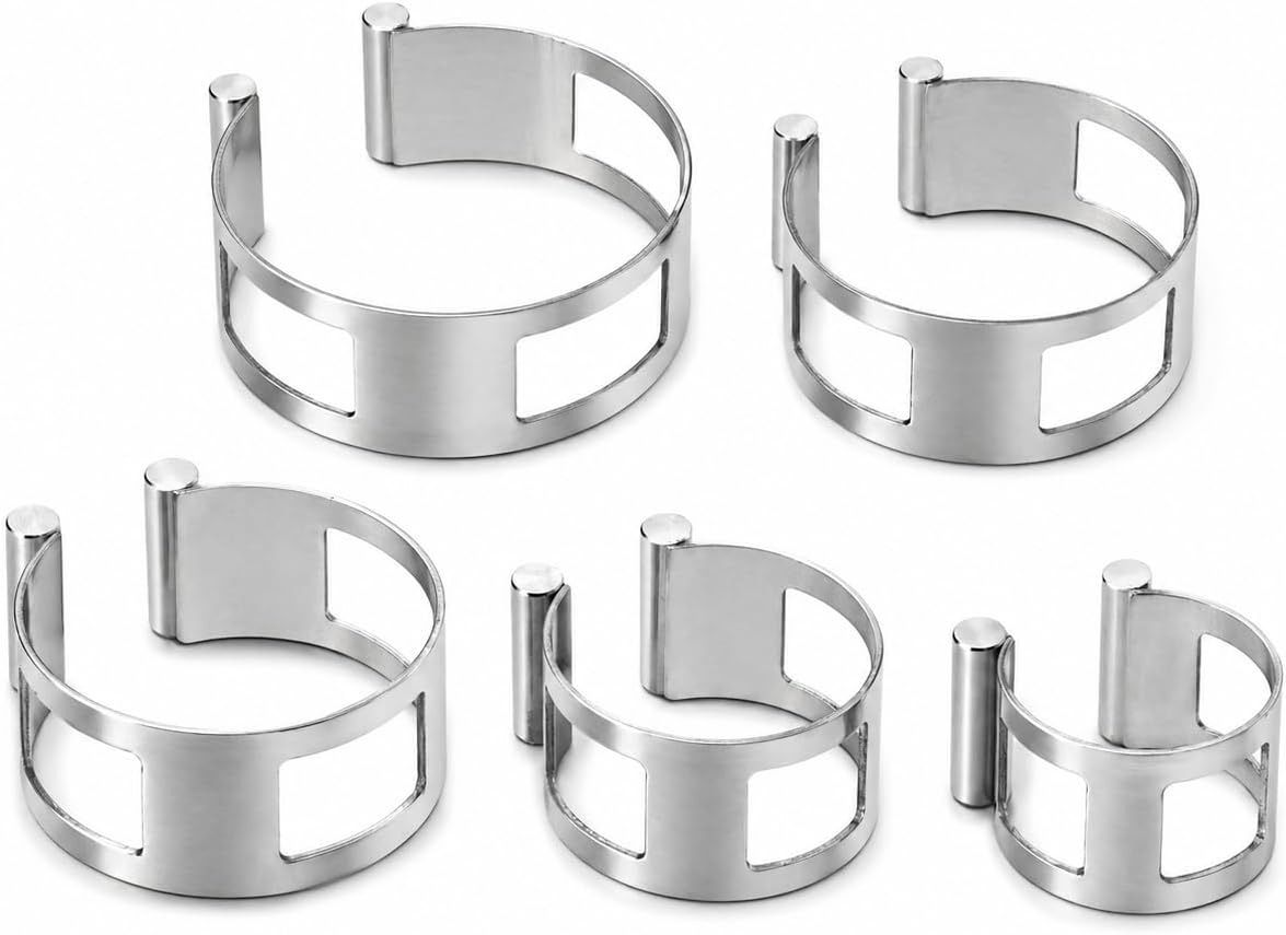 5PCS Stainless Steel Exhaust Pipe Tacking Band - 2" to 4" Sizes | Clamp - On Exhaust Pipe Welding Clamp for Welding Fabrication, Corrosion - Resistant & Tool - Free Installation