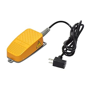 Kacon HRF-MD3Y PBP, Momentary on/Off Foot Switch, Piggyback Plug, Aluminum die-Casting, 250VAC, 1C Contacts, IP54, UL 6.5' Cord Cable